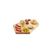 100% Bamboo Serving Board With Non Symmetrical, Geometric Design