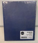 Pack of 5 Rhino Casebound Book 8mm Ruled 9 X 7 Blue 160 Page RRP £33.05