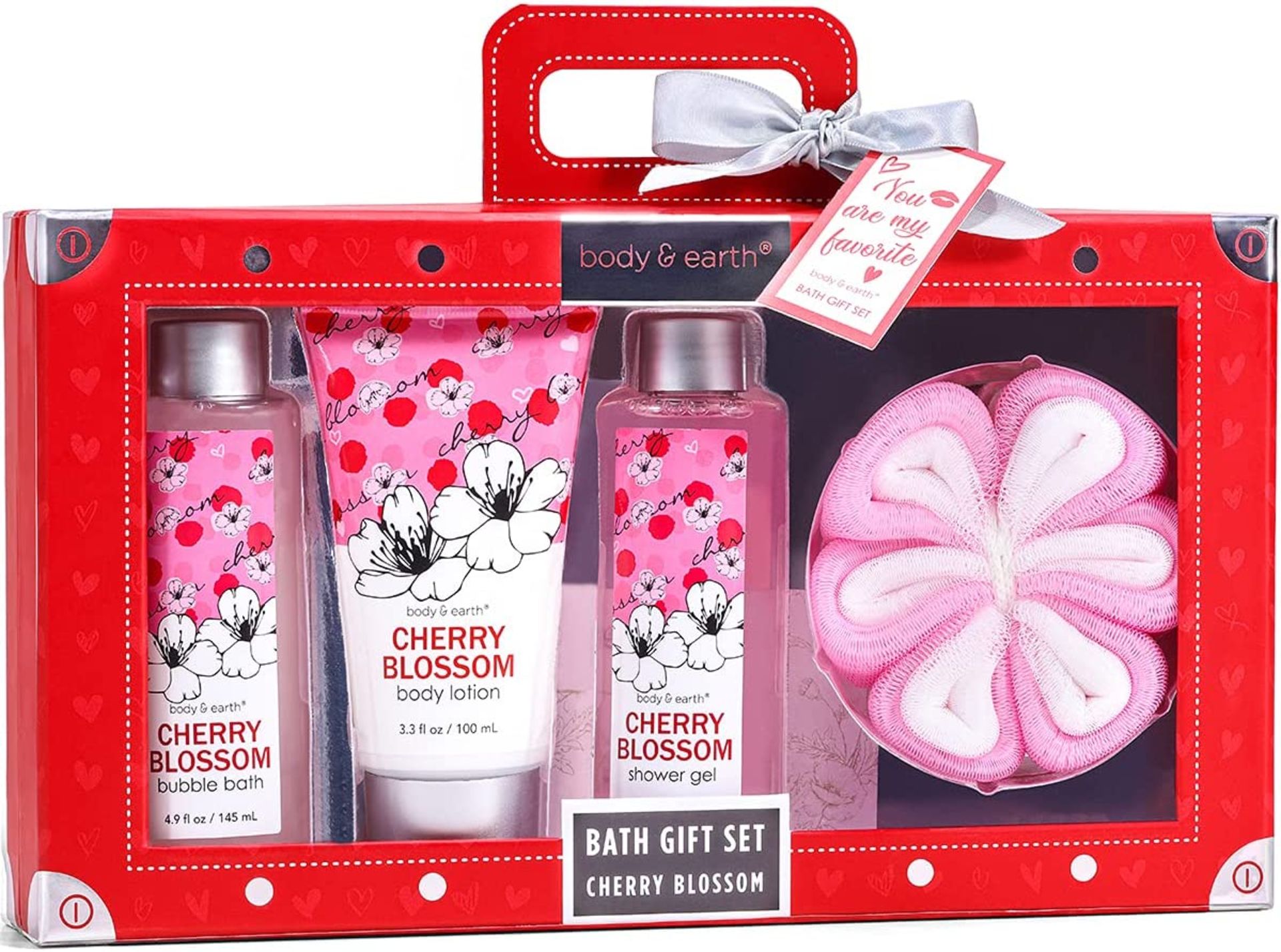 BODY & EARTH Cherry Blossom 4 Piece Gift Sets. RRP £19.99