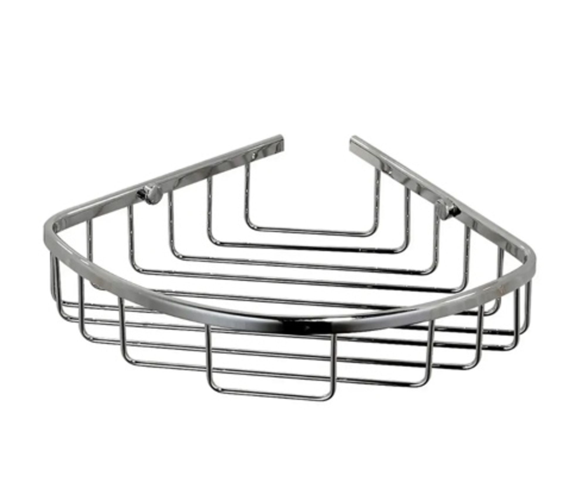 Brand New Boxed Wire Chrome Corner Bathroom Storage Basket RRP £35 **No Vat**