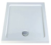 Brand New Boxed Emerge White Square Shower Tray - 900x900mm RRP £124 **No Vat**