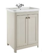 Brand New Boxed Country Living Wicklow 600 Basin Unit - Taupe Grey with basin RRP £565 **No Vat**