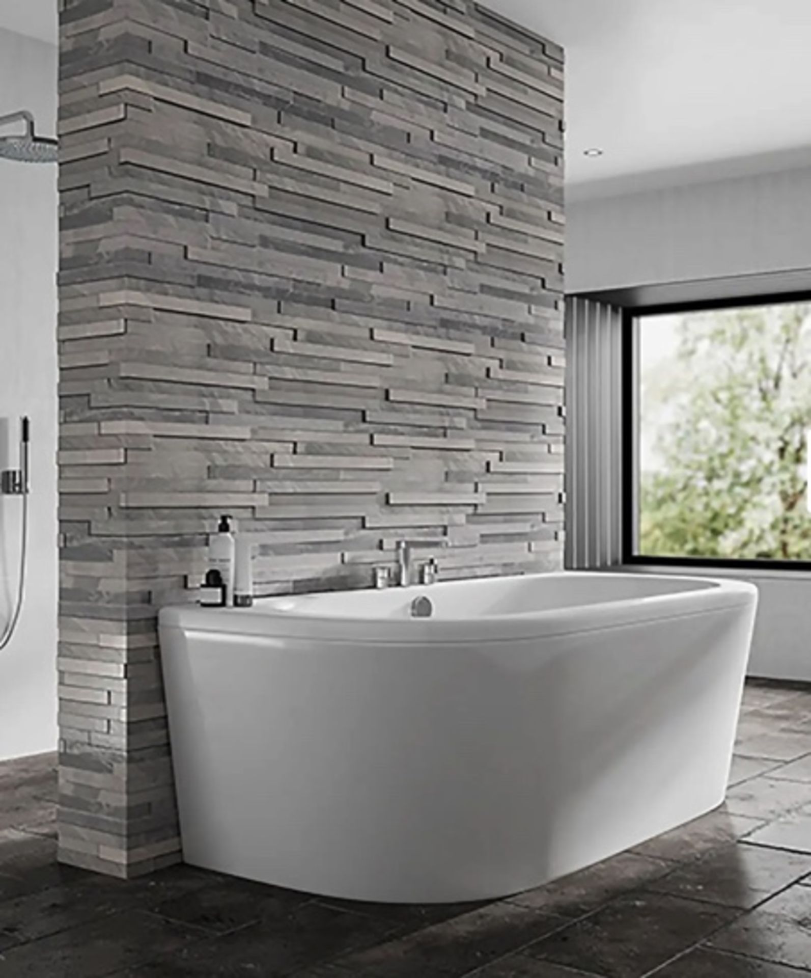 Brand New Daintree White Back to Wall Bath with Panel - 1700 x 800mm RRP £460 *No Vat*