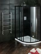 Brand New Boxed Noir 800mm Black Quadrant Shower Enclosure RRP £350 *No Vat*