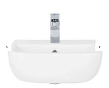 Cedar 520mmm White Semi Recessed Basin with 1 Tap Hole RRP £120 **No Vat**