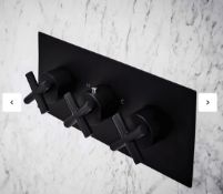 Brand New Boxed Noir Concealed Shower Valve Triple Thermostatic horizontal - Black RRP £390 **No...