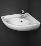 Brand New Boxed RAK Compact Corner Cloakroom Basin 440mm Wide - 1 Tap Hole RRP £88.95 **No VAT**