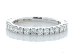 18ct White Gold Claw Set Full Eternity Diamond Ring 0.72 Carats