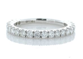 18ct White Gold Claw Set Full Eternity Diamond Ring 0.72 Carats
