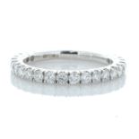 18ct White Gold Claw Set Full Eternity Diamond Ring 0.72 Carats