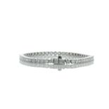 18ct White Gold Tennis Diamond Bracelet 11.44 Carats