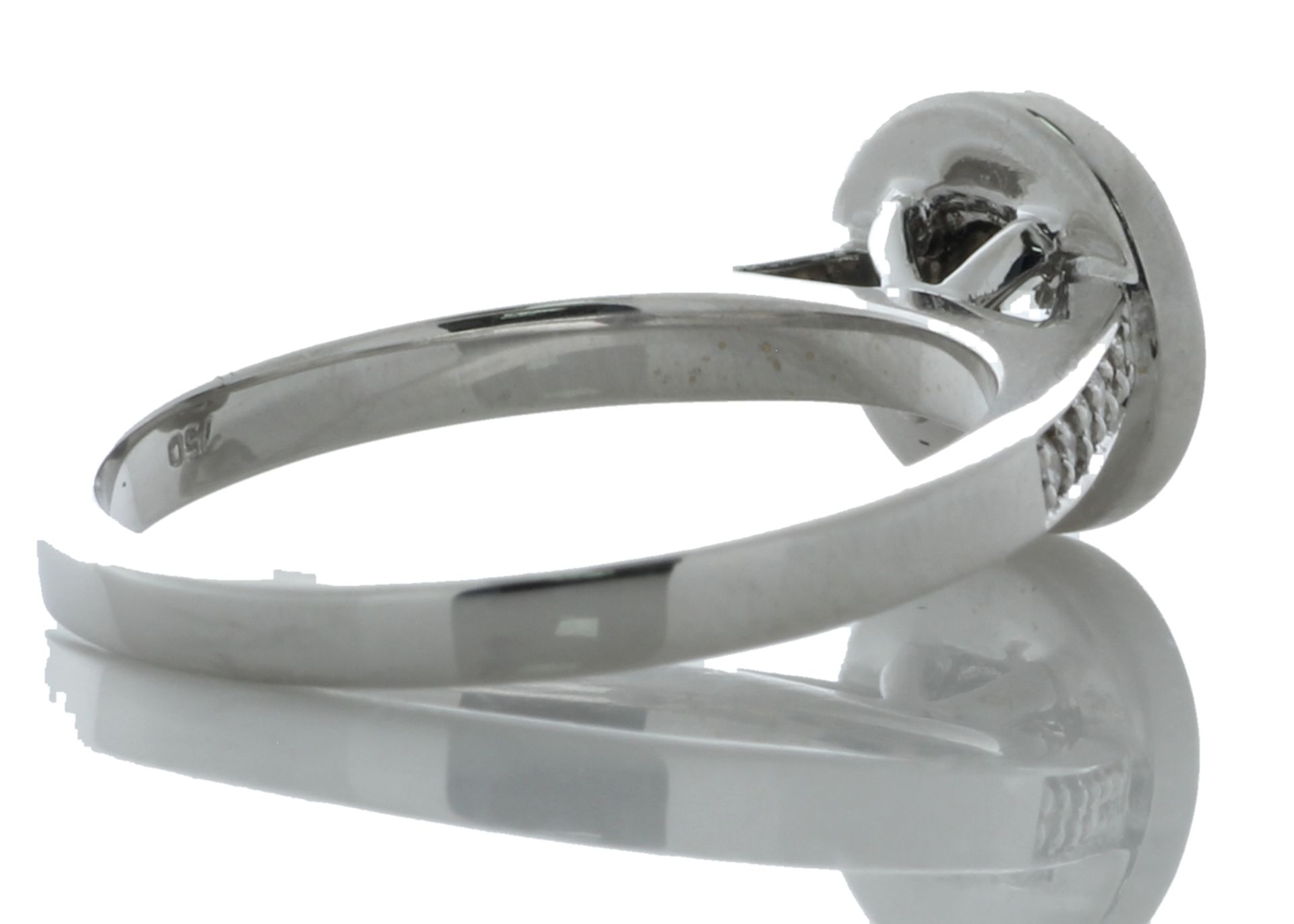 18ct White Gold Single Stone With Halo Setting Ring (0.26) 0.54 Carats - Image 4 of 6