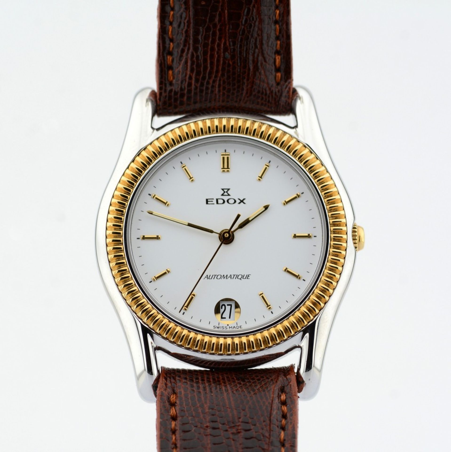 Edox / Automatic Date - Gentlemen's Gold/Steel Wristwatch - Image 3 of 7
