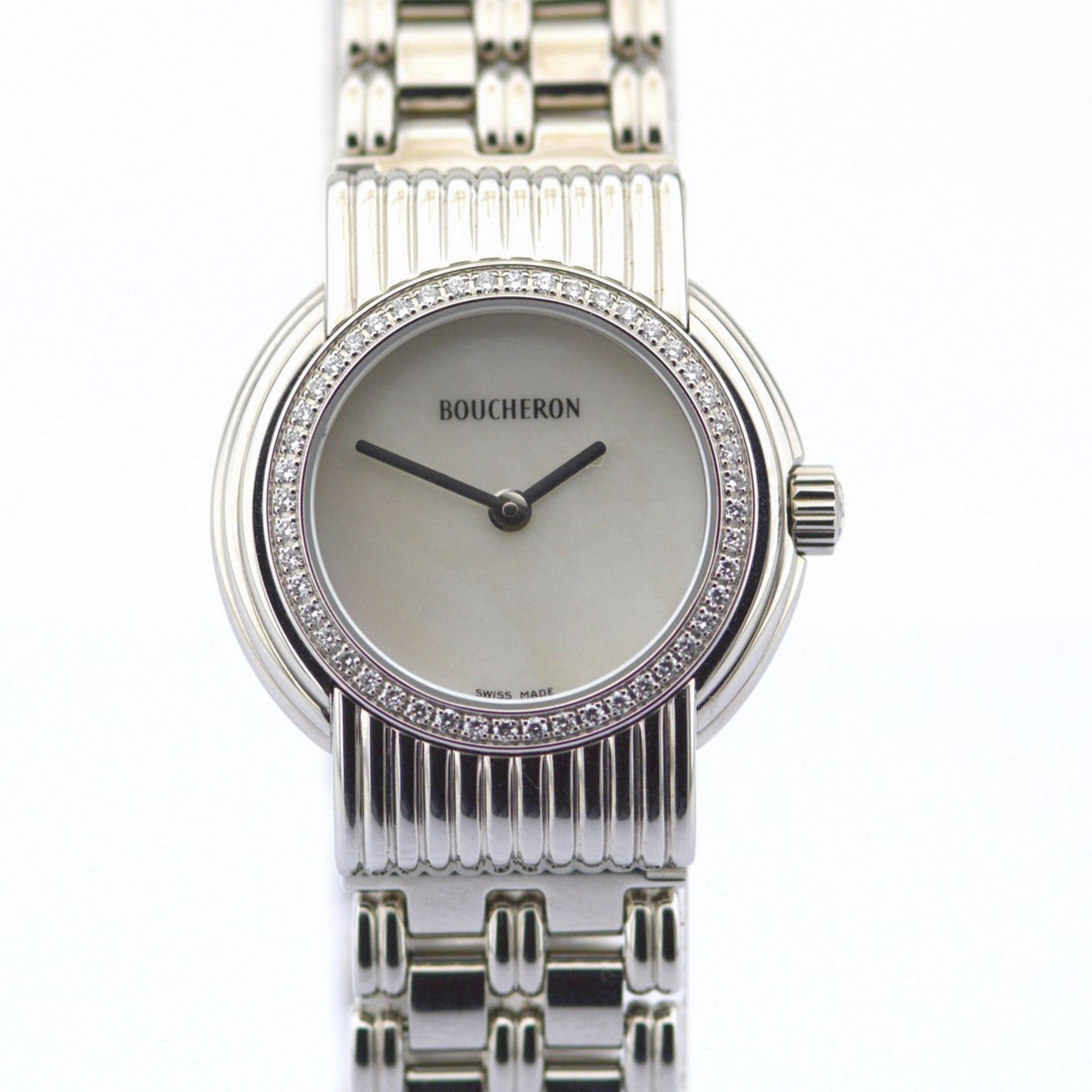 Boucheron / AJ 411367 Diamond Case Mother of pearl - Lady's Steel Wristwatch - Image 14 of 14