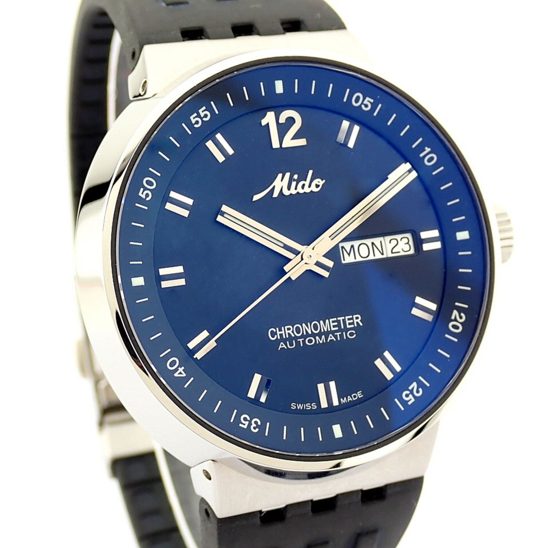 Mido / All Dial Day Date Choronometer Automatic Transparent (Unworn) - Gentlemen's Steel Wristwatc..