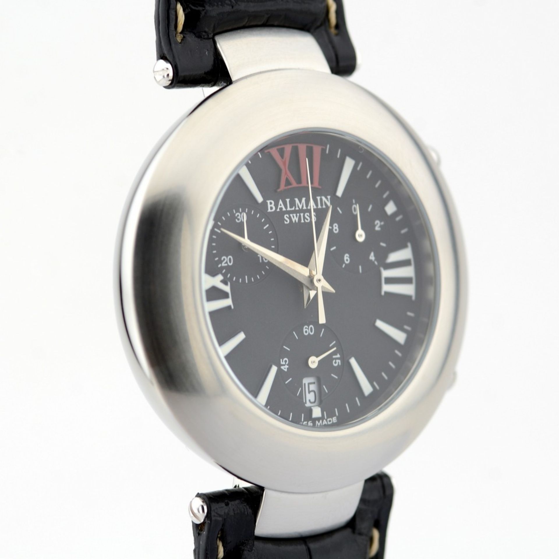 Pierre Balmain / Swiss Chronograph Date - Gentlemen's Steel Wristwatch - Image 5 of 9