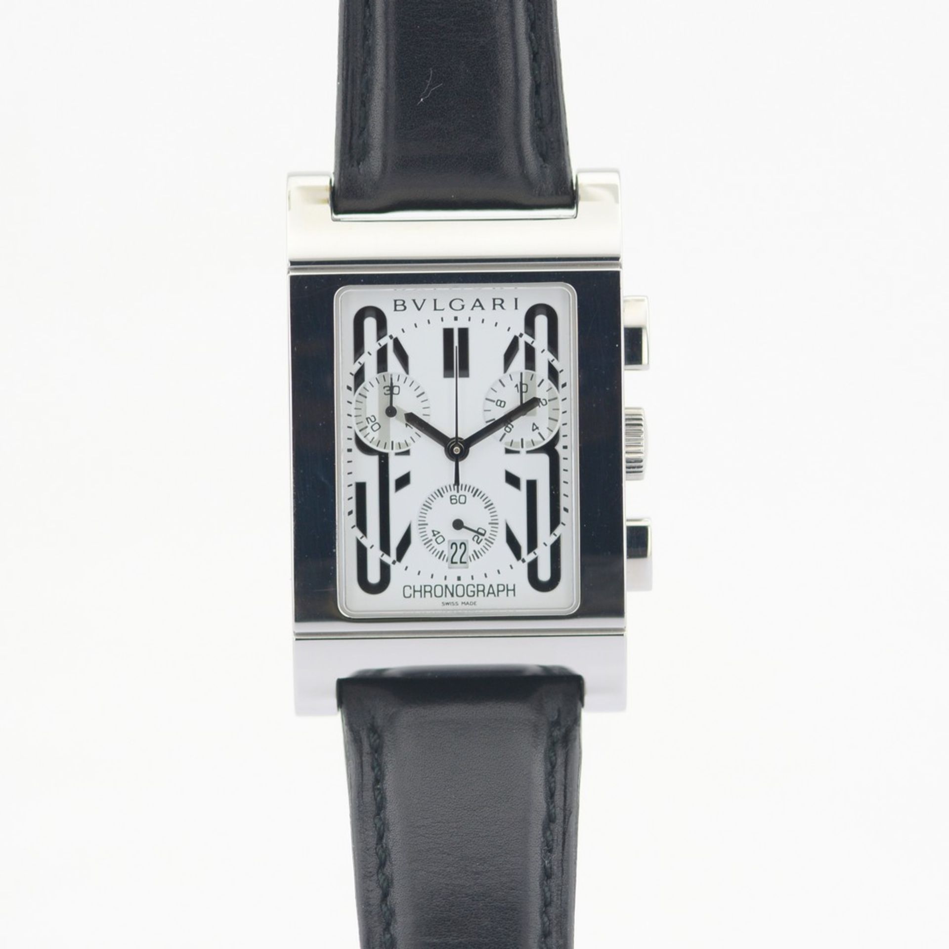 Bulgari / Unworn - Rettangolo Chronograph RTC 49 S - Gentlemen's Steel Wrist Watch - Image 8 of 8