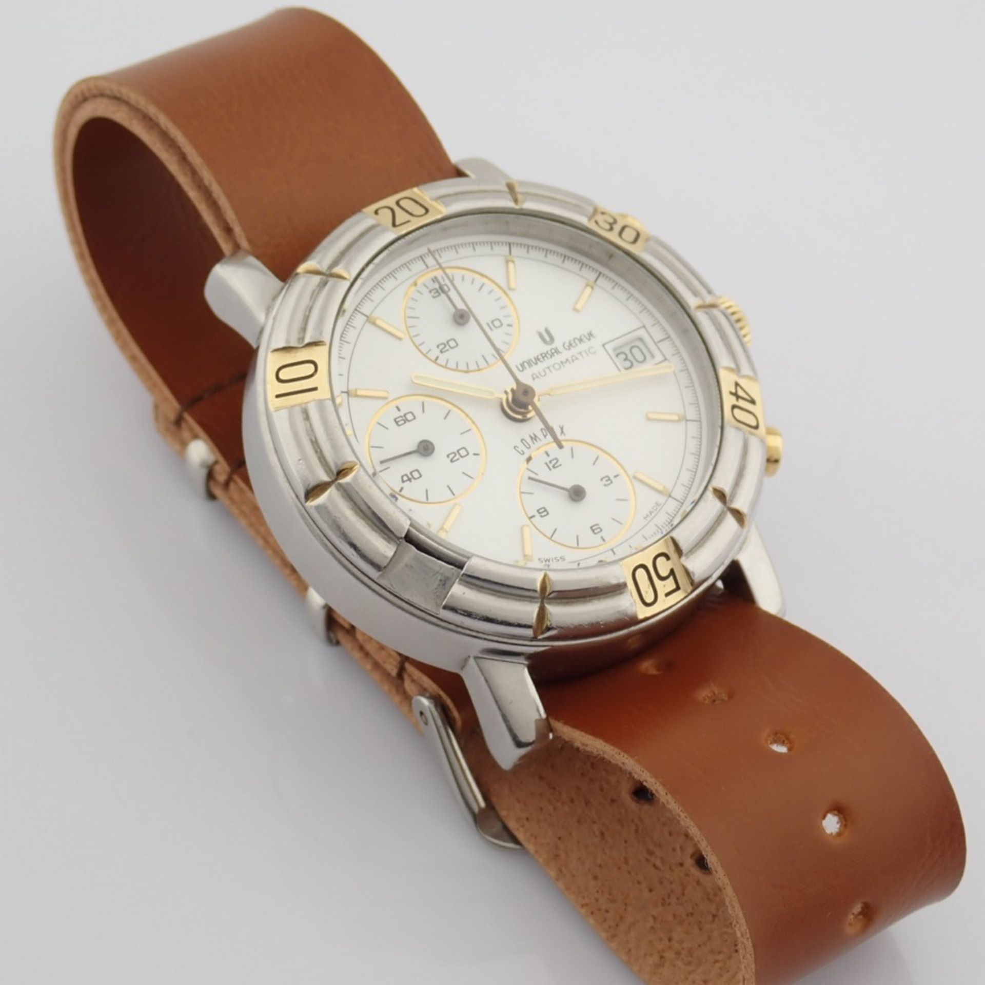 Universal Geneve / Compax 698.410 - Gentlemen's Steel Wristwatch - Image 14 of 17
