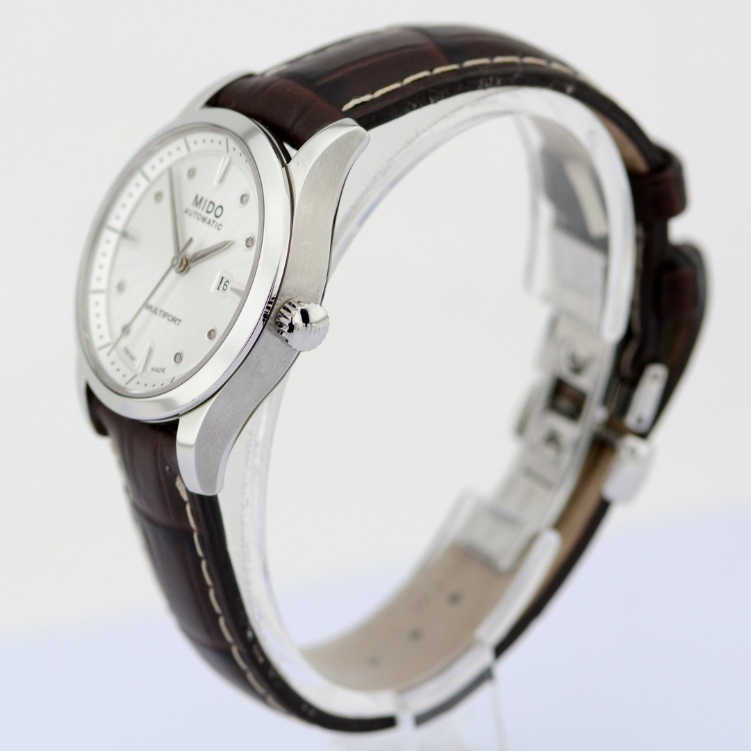 Mido / Multifort Diamonds Automatic Date - Lady's Steel Wristwatch - Image 3 of 8
