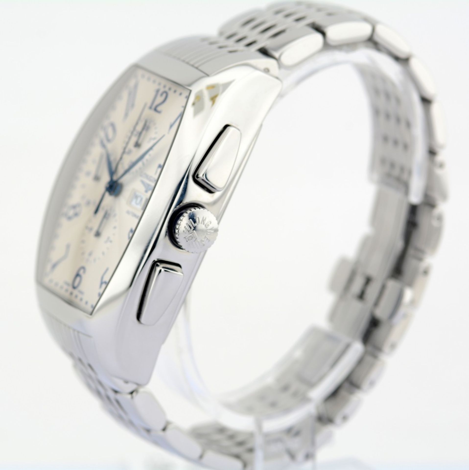 Longines / Longines Evidenza XL 56 mm Chronographe Day Date - Gentlemen's Steel Wristwatch - Image 4 of 9