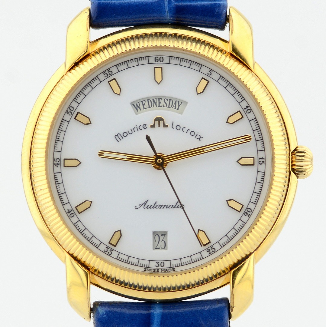 Maurice Lacroix / Automatic Day-Date - Gentlemen's Gold/Steel Wristwatch
