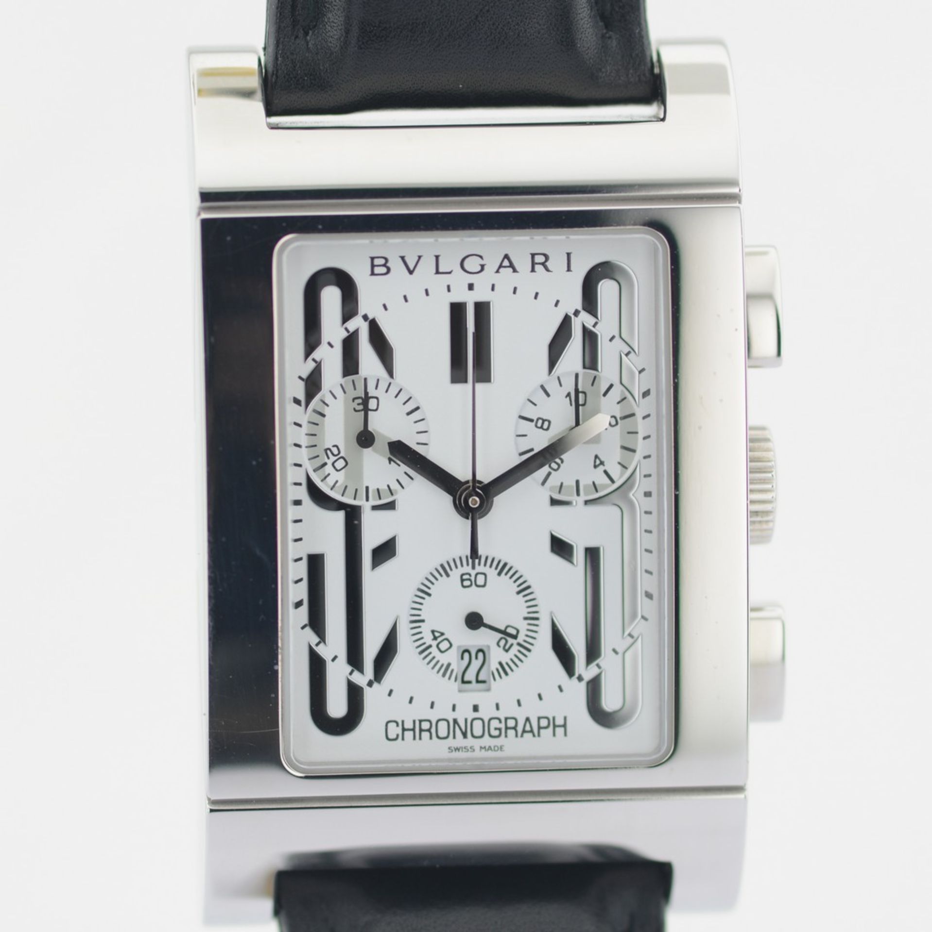 Bulgari / Unworn - Rettangolo Chronograph RTC 49 S - Gentlemen's Steel Wrist Watch - Image 2 of 8