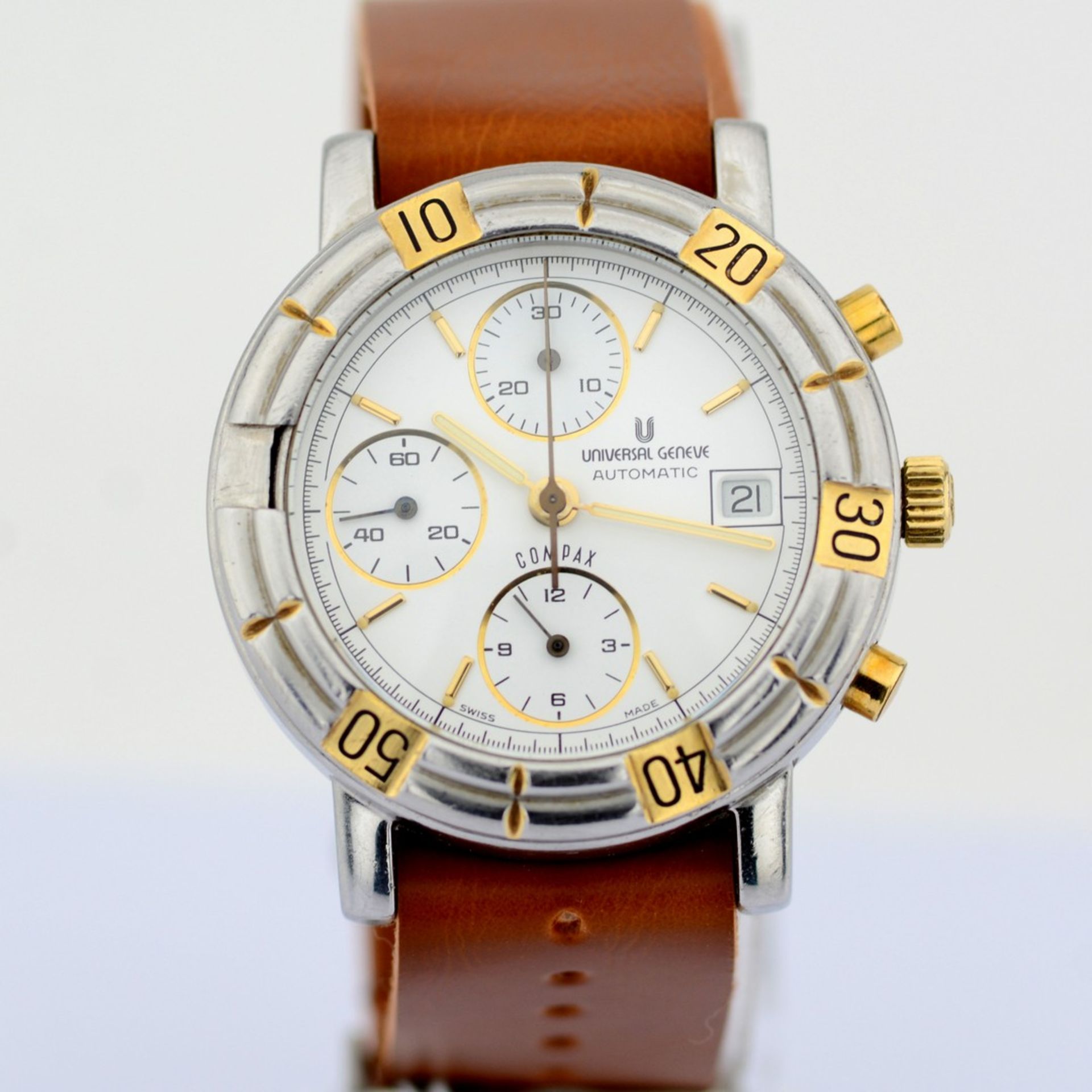 Universal Geneve / Compax 698.410 - Gentlemen's Steel Wristwatch - Image 13 of 17