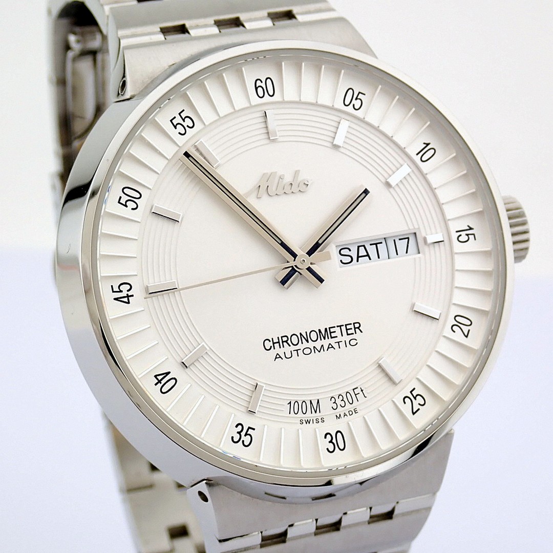 Mido / All Dial Day Date Choronometer Automatic Transparent (Unworn) - Gentlemen's Steel Wristwatc..