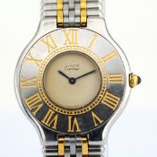 Cartier / Must de 21 - Lady's Gold/Steel Wristwatch