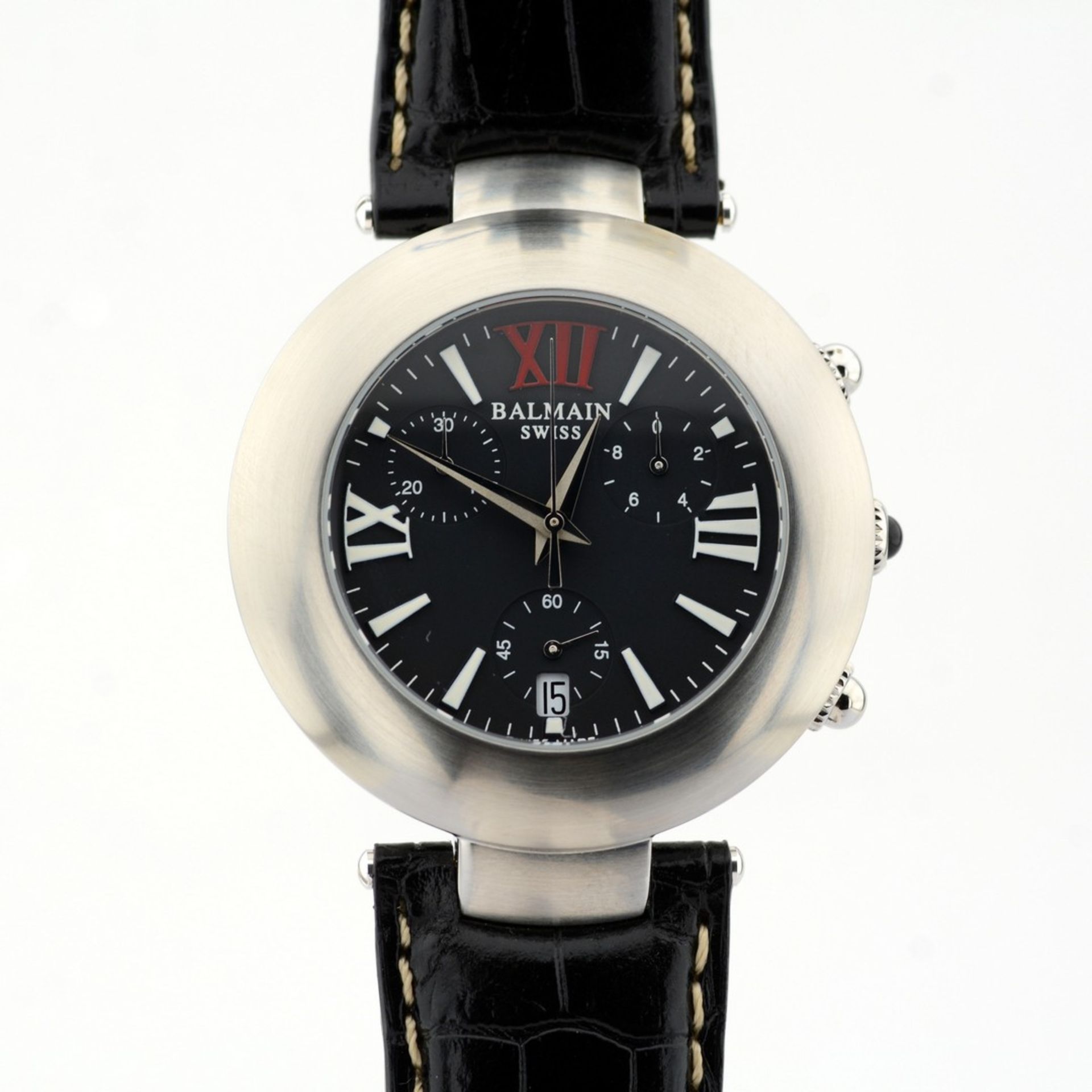 Pierre Balmain / Swiss Chronograph Date - Gentlemen's Steel Wristwatch - Image 4 of 9