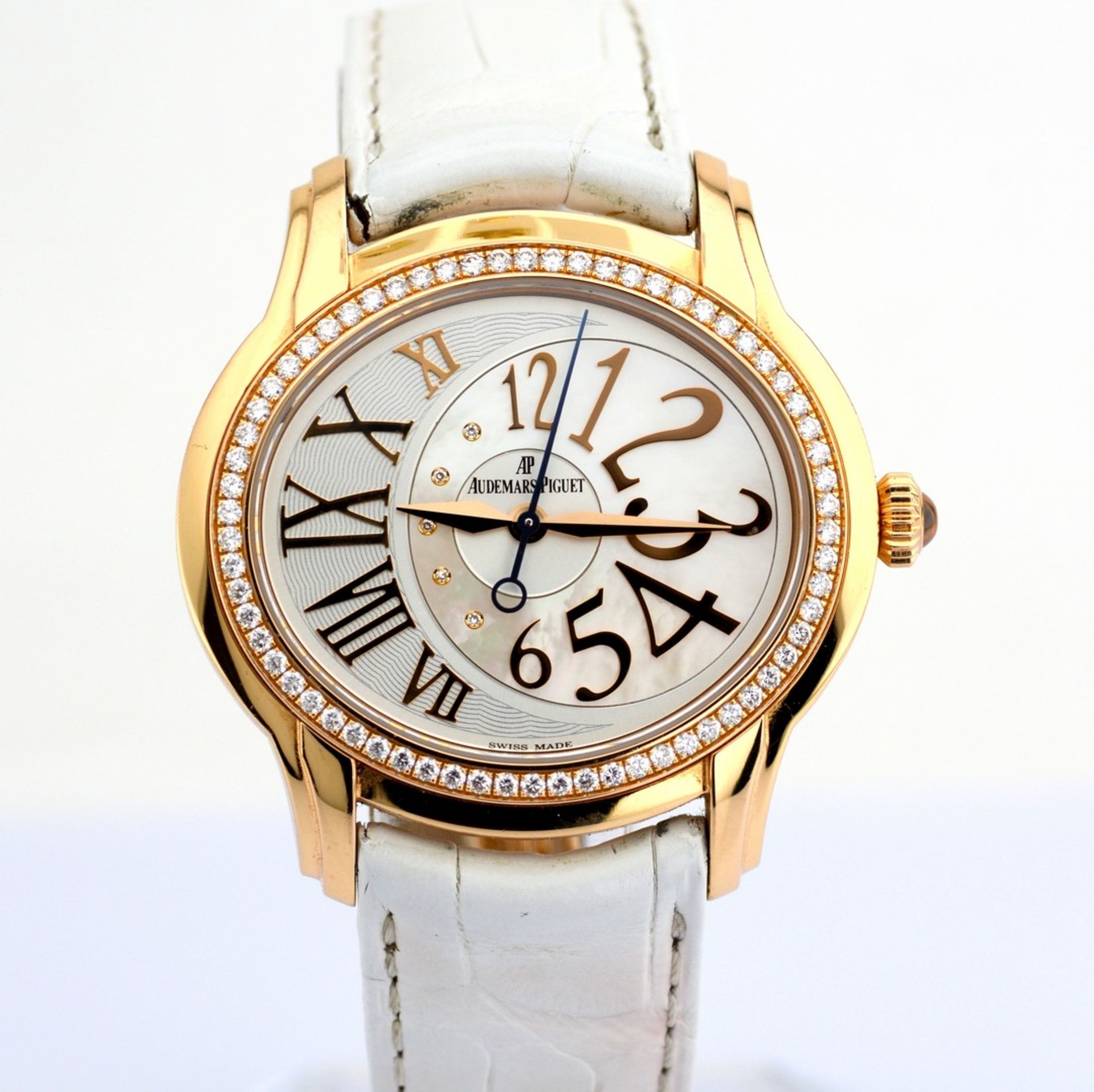 Audemars Piguet / Millenary - 18K Yellow Gold - Diamond & Mother of Pearl Dial - Lady's Yellow Go...