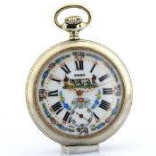 Ergo / Enamel Decorated Manual Winding Pocket Watch