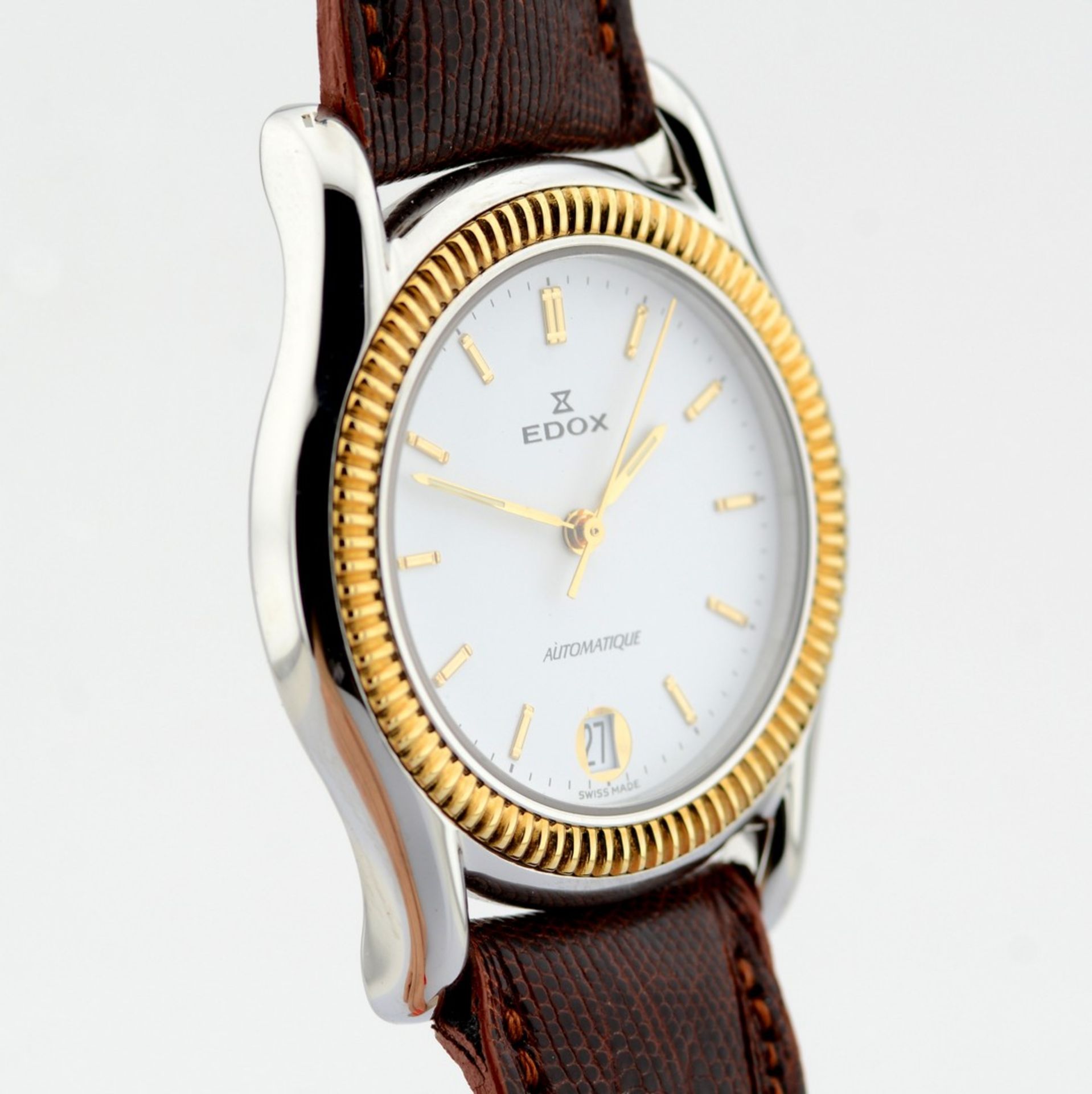 Edox / Automatic Date - Gentlemen's Gold/Steel Wristwatch - Image 2 of 7