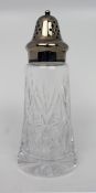 Vintage Cut Glass & Silver Plated Sugar Caster