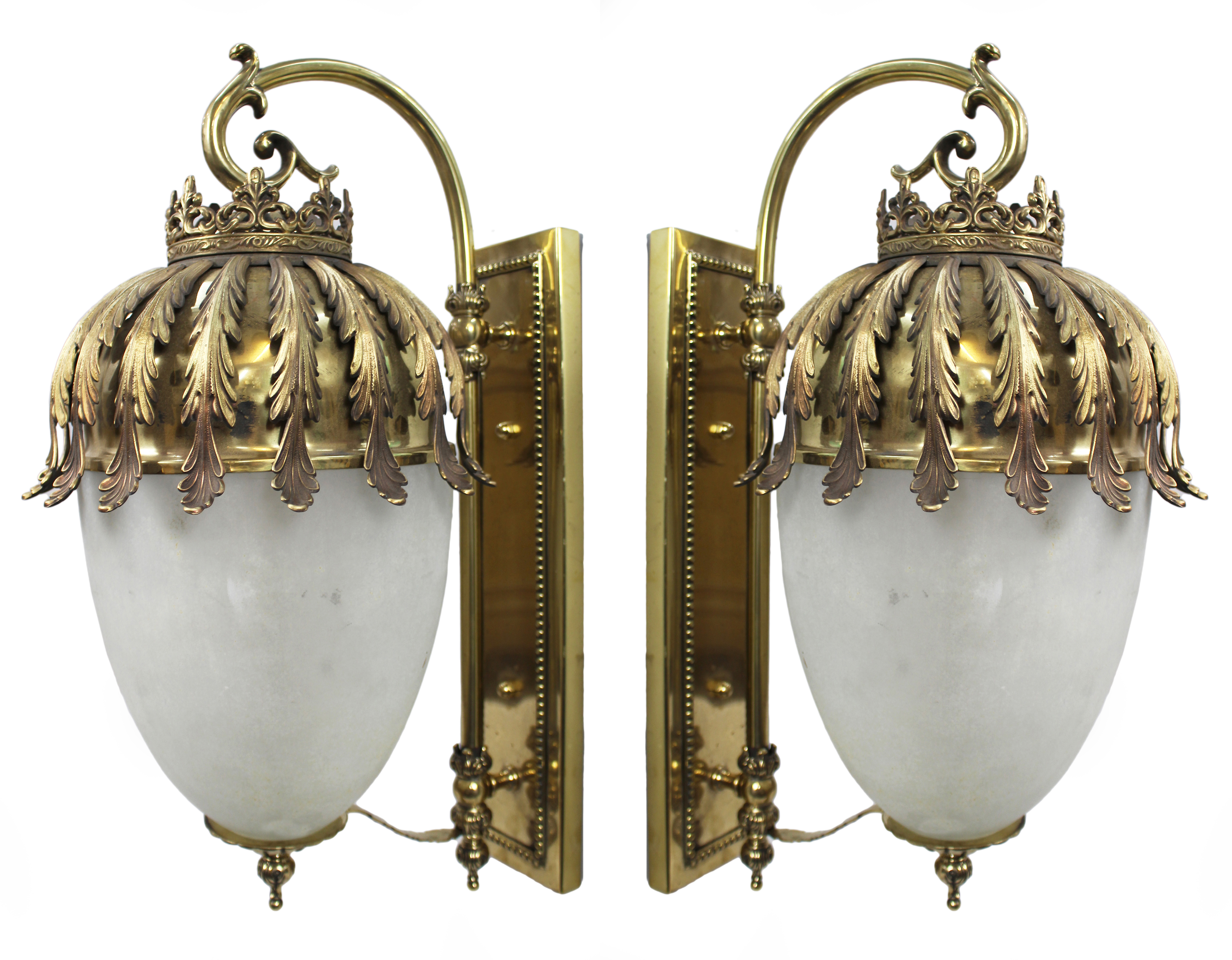 Pair of Fine Impressive Brass Lanterns