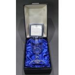 Cased Stuart Crystal Commemorative Silver Jubilee Goblet