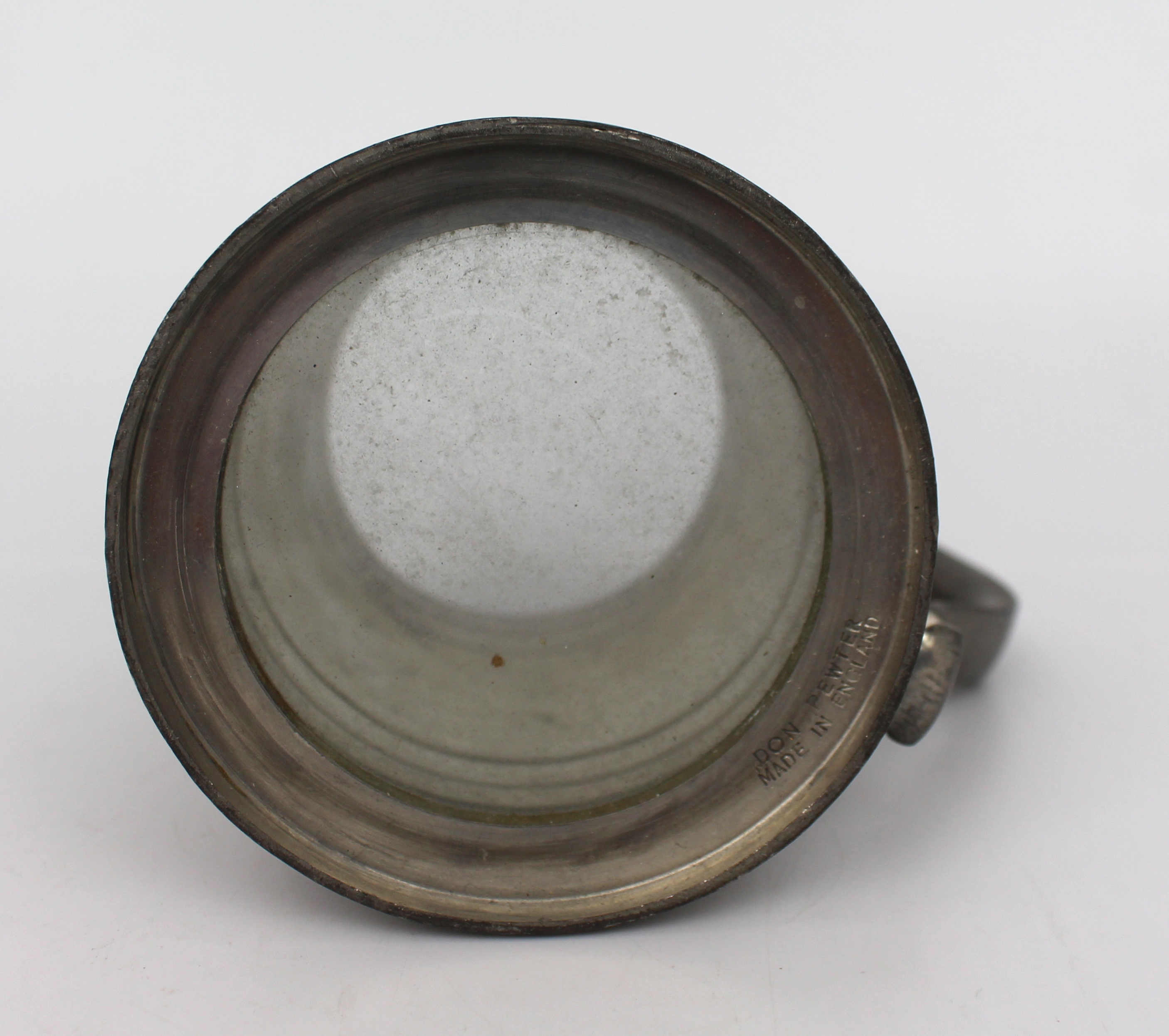 Pewter Tankard with Glass Bottom - Image 2 of 2