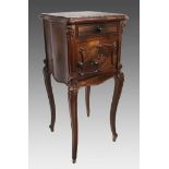 19th c. French Marble Topped Pot Cupboard