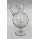 Antique Glass Footed Ewer