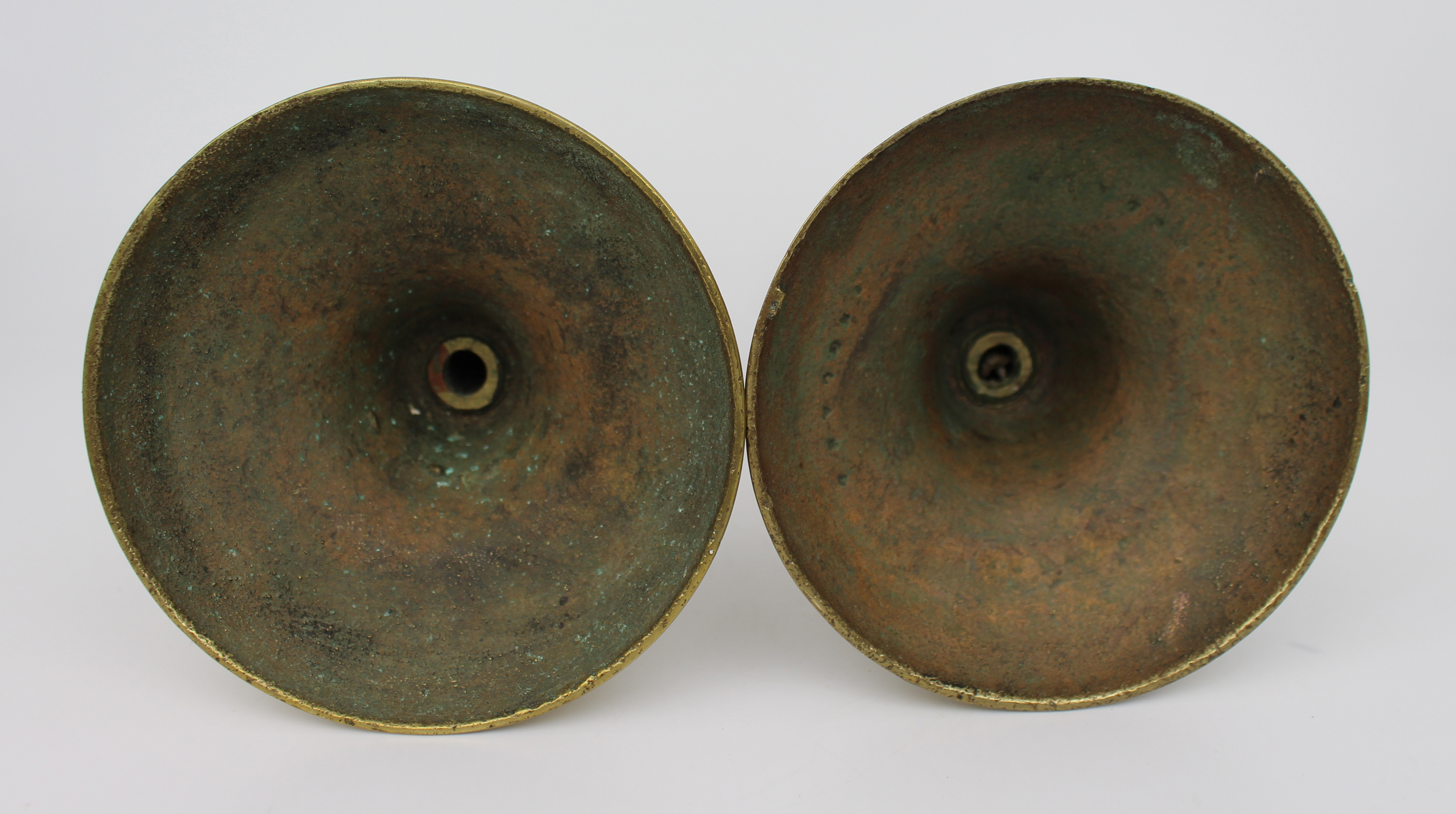 Pair of Georgian Brass Candlesticks - Image 2 of 2