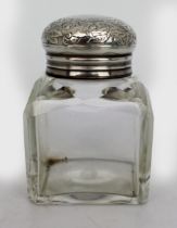 Silver Topped Crystal Bottle London 1898