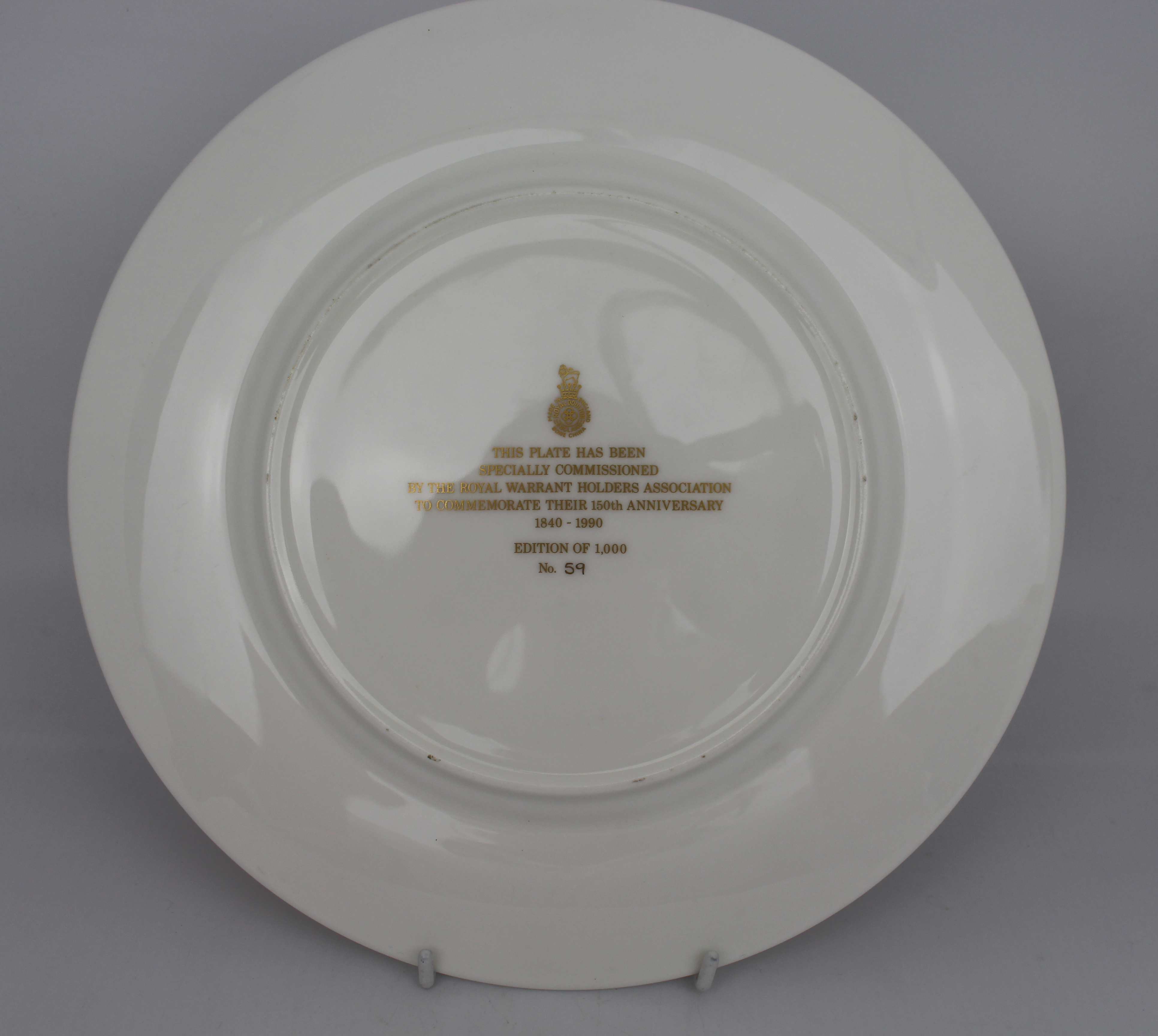 Royal Worcester Royal Warrant Cabinet Plate - Image 2 of 2