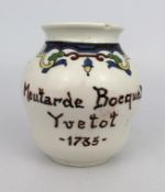Moutarde Bocquet Mustard Pot Vase