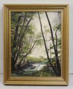 Small Landscape Painting by Alan King of Malvern Oil on Board