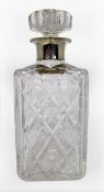 Cut Glass Silver Mounted Decanter