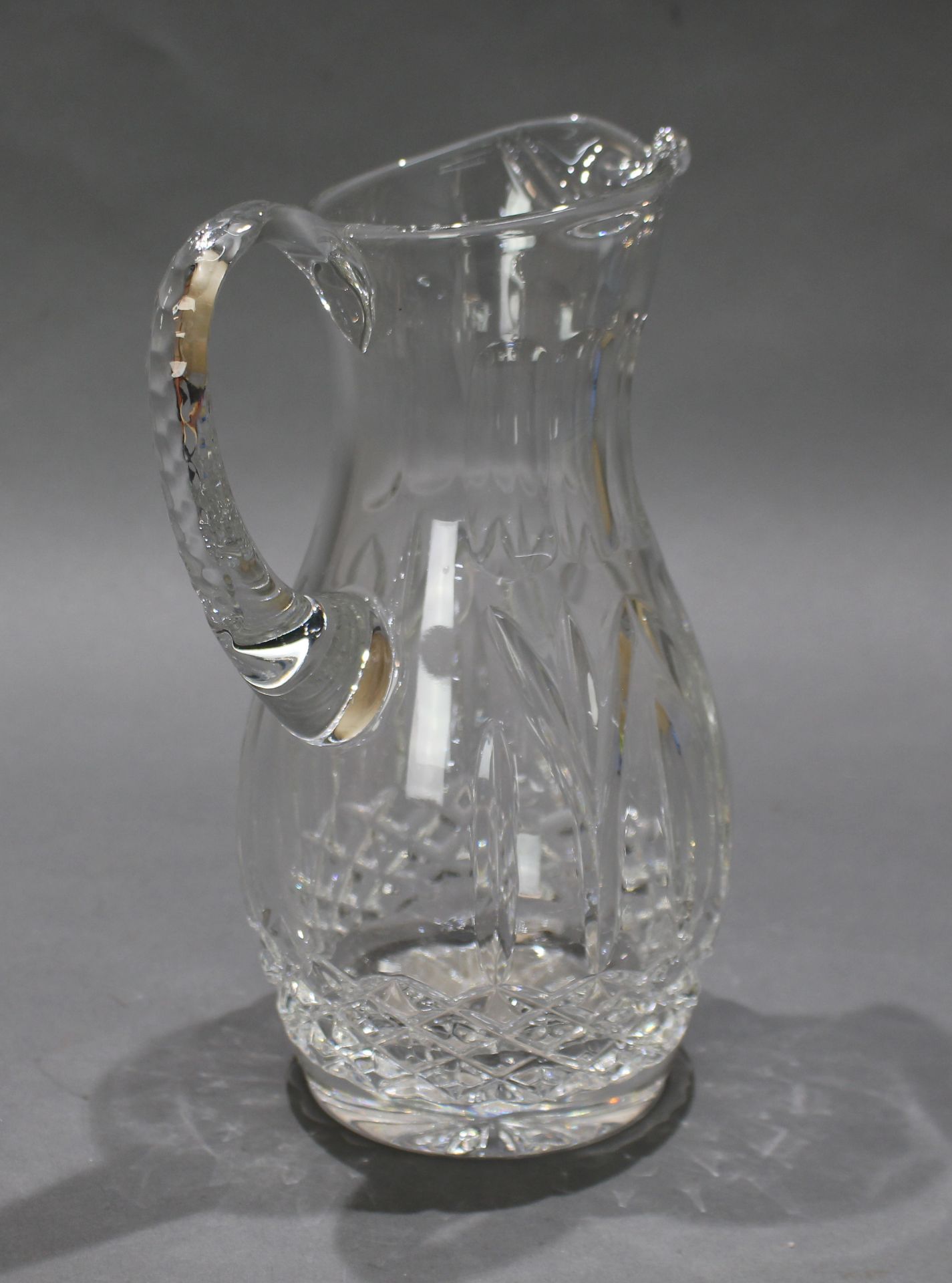 Vintage Crystal Cut Glass Tall Jug