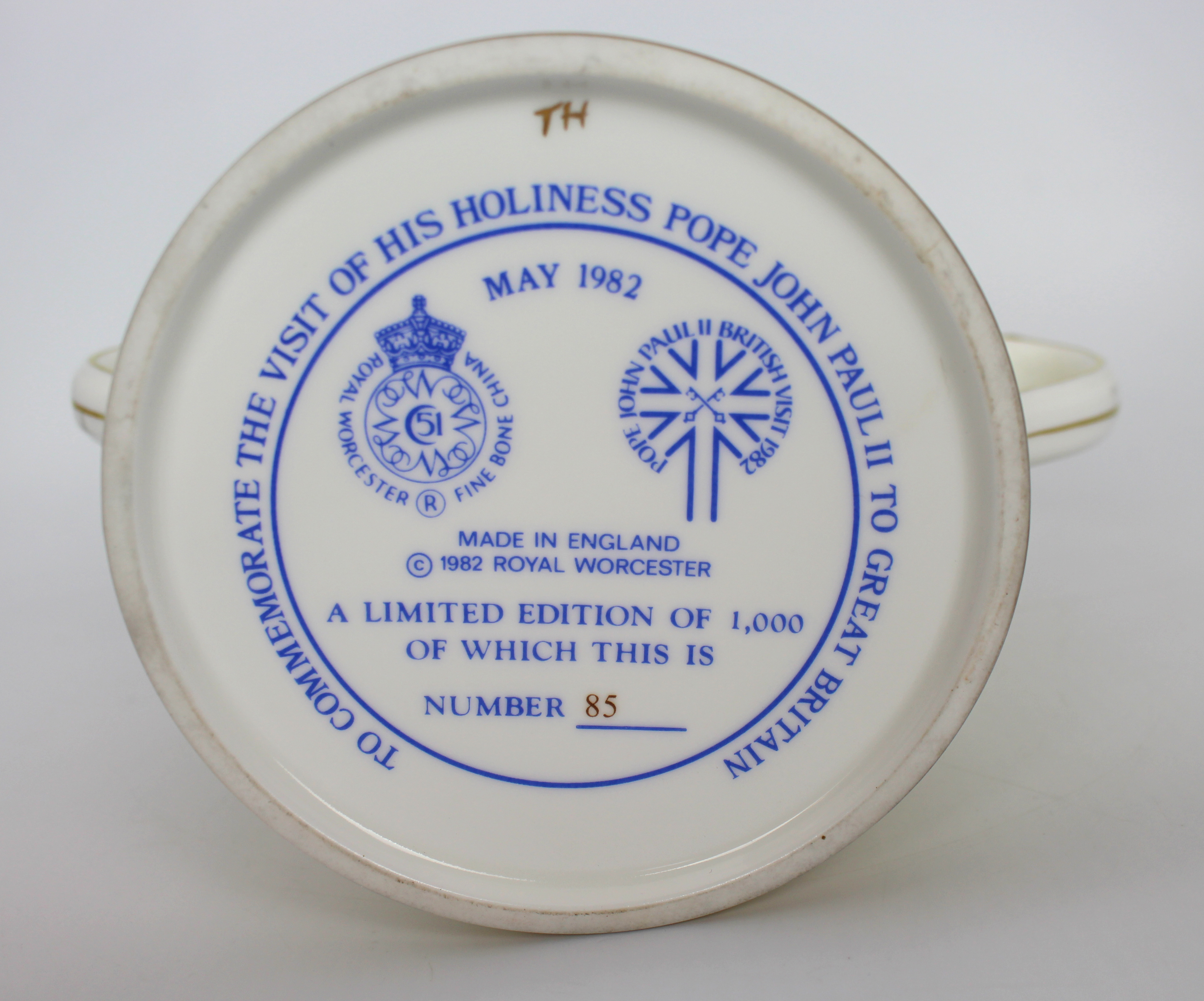 Royal Worcester Two Handled Pope John Paul Loving Cup - Image 2 of 2