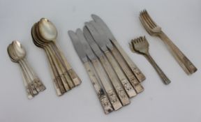 25 Pieces of matching Sheffield Plate Cutlery