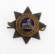 Royal Lincolnshire Regiment Egypt Sweetheart Brooch by J R Gaunt