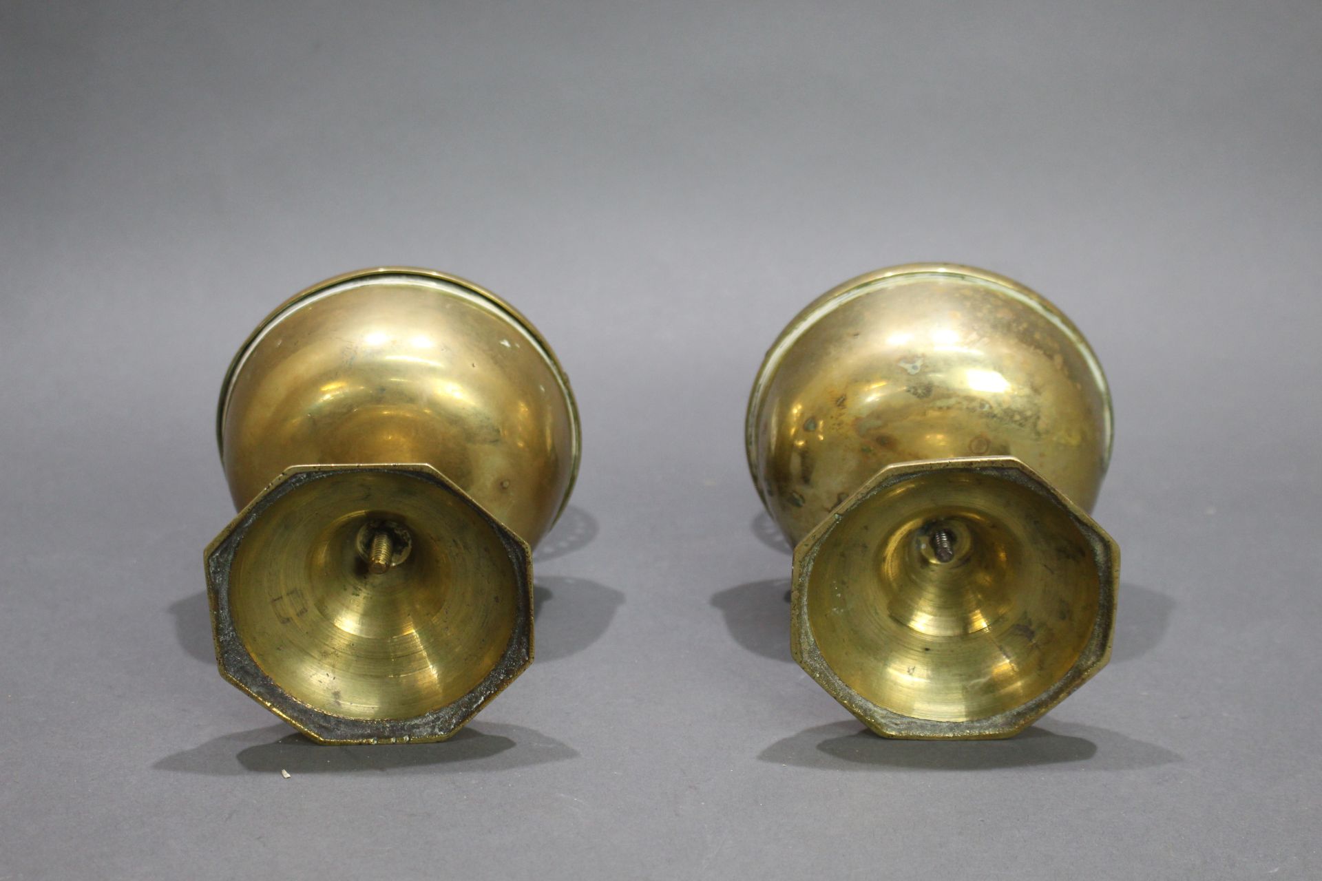 Pair of Antique Georgian Brass Incense Burners - Image 2 of 2